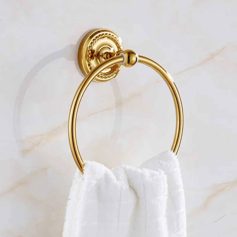 Luxus Gold Messing Badezimmer Set – Wandmontage