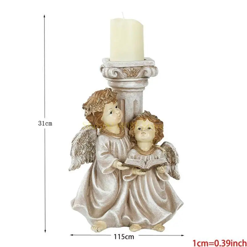 Vintage Engel Kerzenhalter – Polyresin Design – 31cm