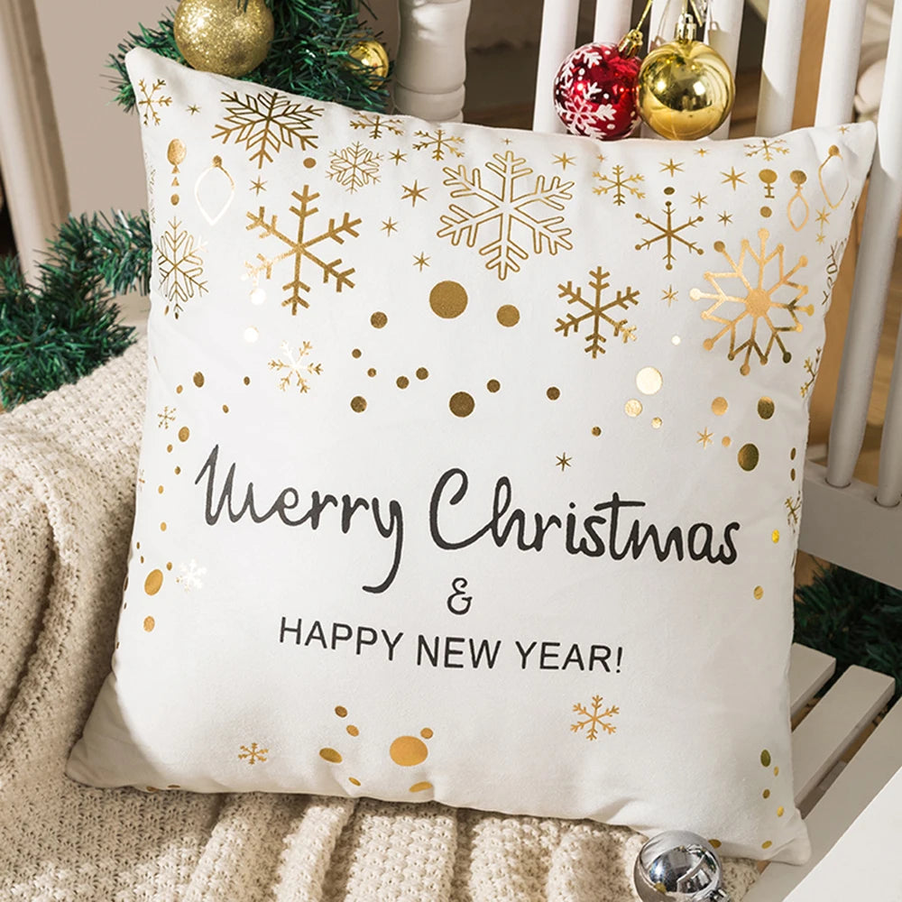 Weihnachtliche Kissenbezüge – Leinen/Baumwolle – 45x45cm Set
