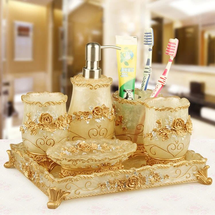 Harz Badezimmer-Set – Elegantes Europäisches Design