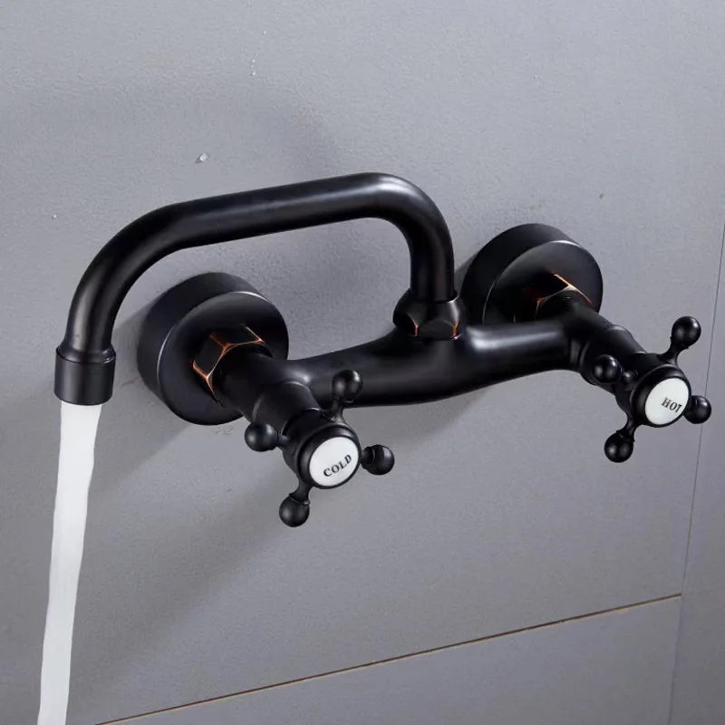 Messing Badezimmerarmatur – Europäischer Stil – Wandmontage