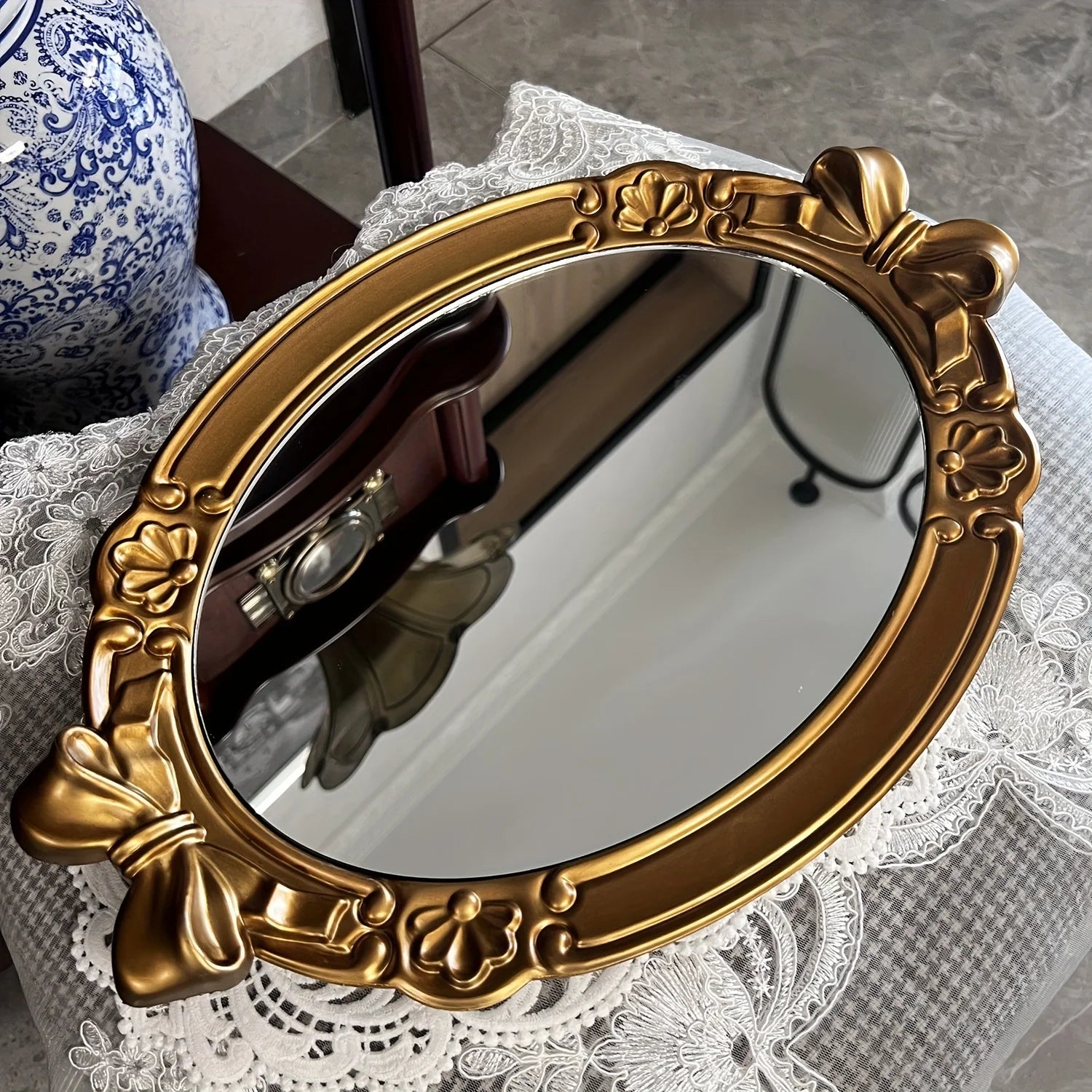 Vintage Hauchdünne Tablett – Europäisches Design – 41x28cm