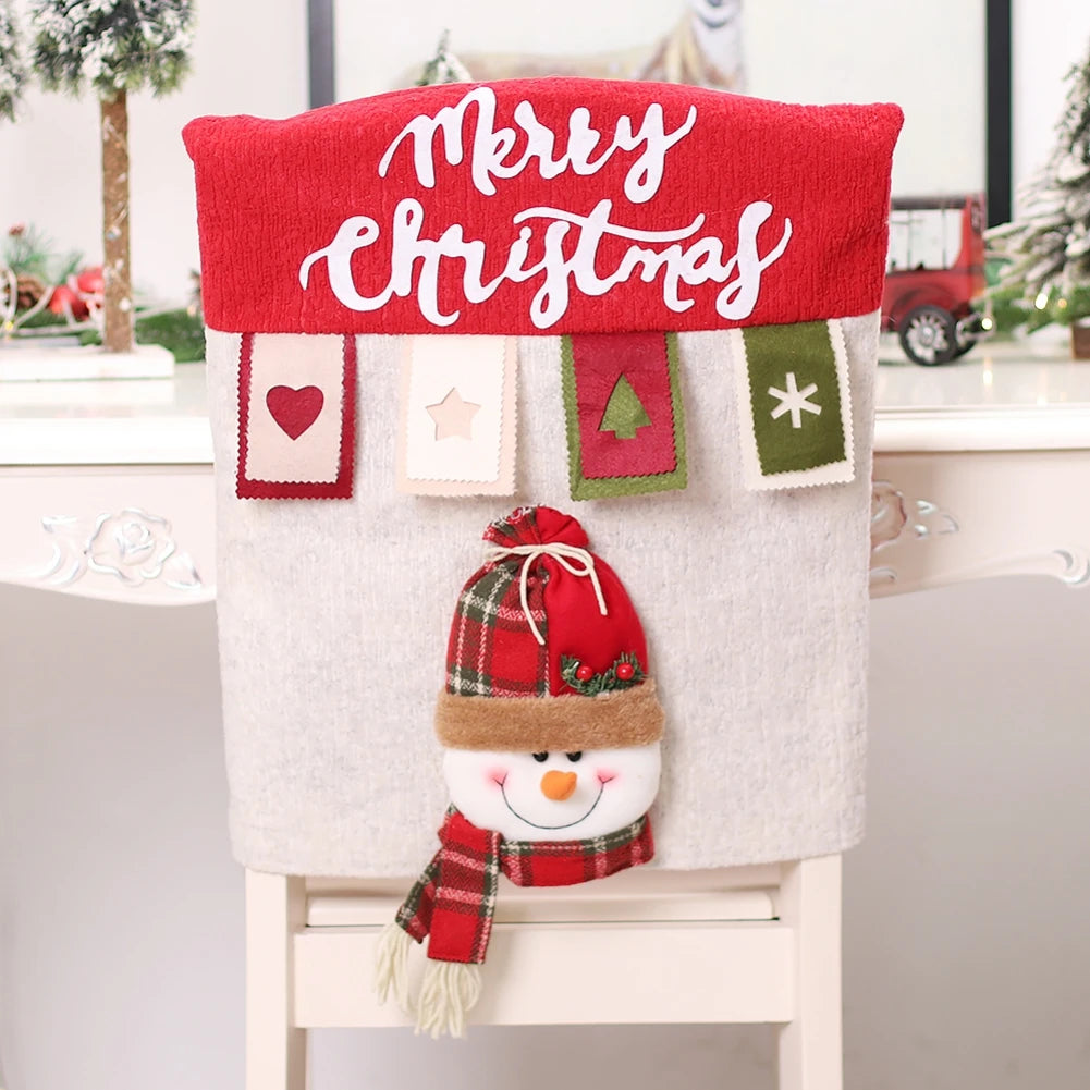 Weihnachtlicher Stuhlbezug – 3D Polyester – 52x46 cm