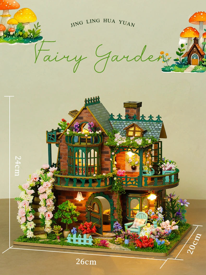 Miniatur Puppenhaus Bausatz – Handgemacht Holz Design