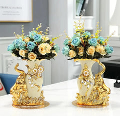 Moderne Vase – Goldglas & Keramik – Wohnzimmereinrichtung