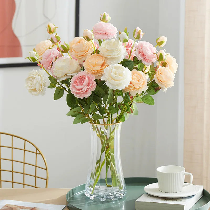 Künstliche Rose – Seidendesign – 60 cm Innenbereich