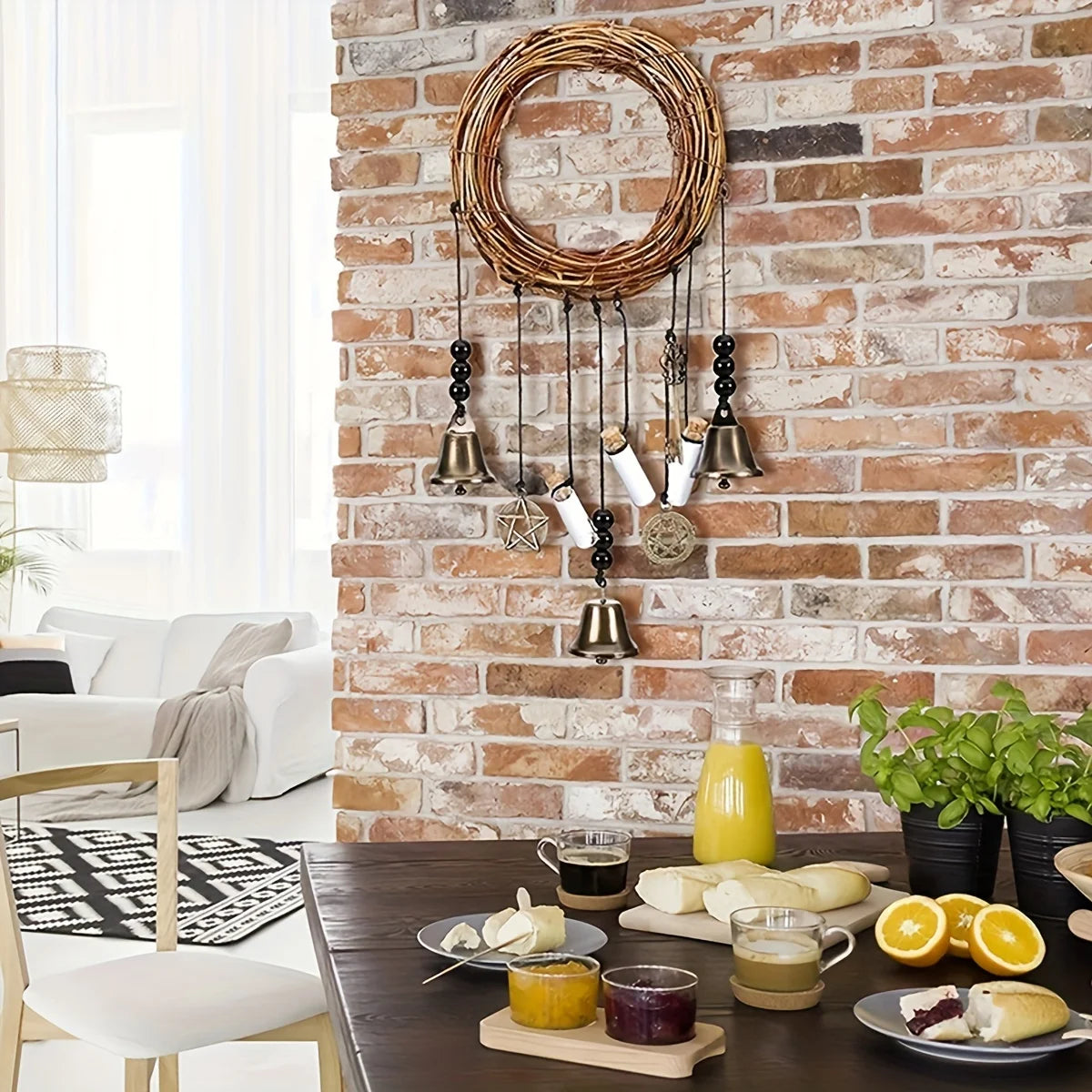 Vintage Hexenglocken – Weide & Metall – Mystische Deko