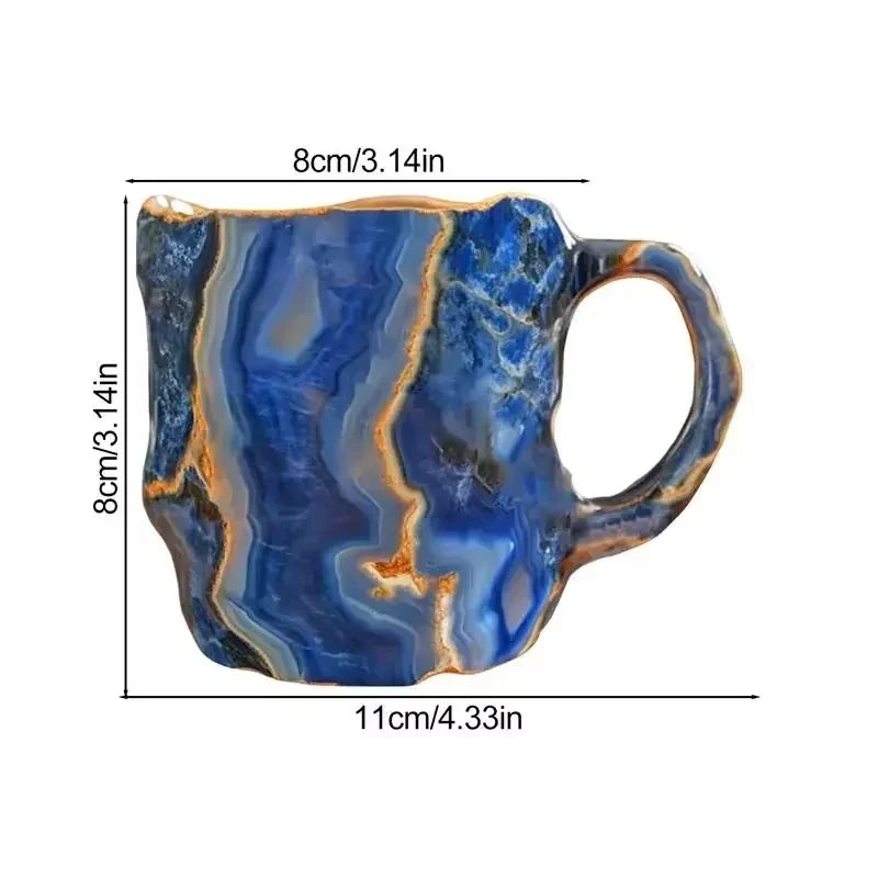 Mineral Crystal Kaffeetasse – Modernes Harzdesign 400ml