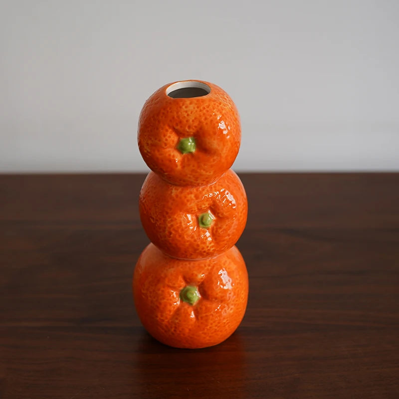 Fruchtförmige Vase – Keramik Vintage – Zitrone 12x4x10cm