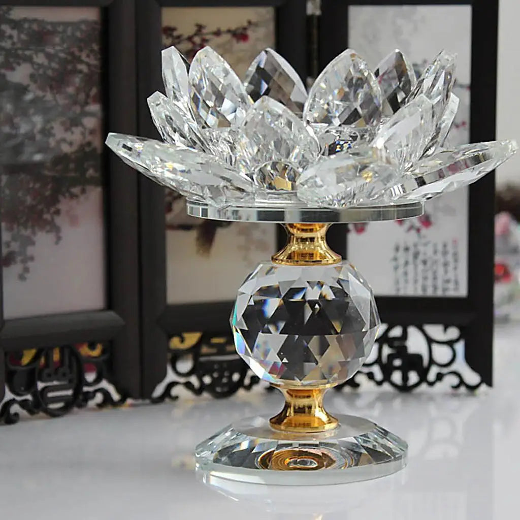Kristall Lotus Kerzenhalter – Moderne Feng Shui Deko