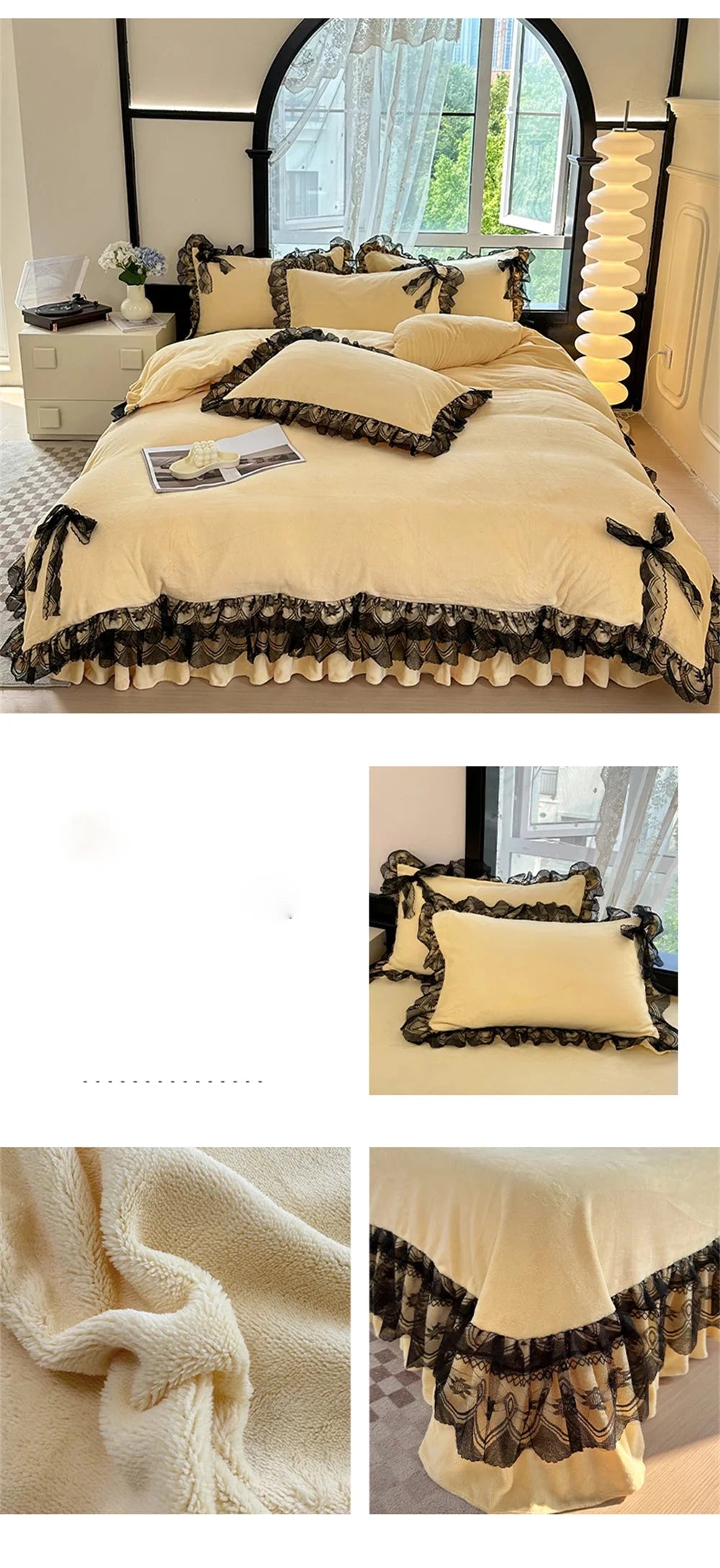 Samt Bettwäsche – Prinzessin Design – Versch. Grössen