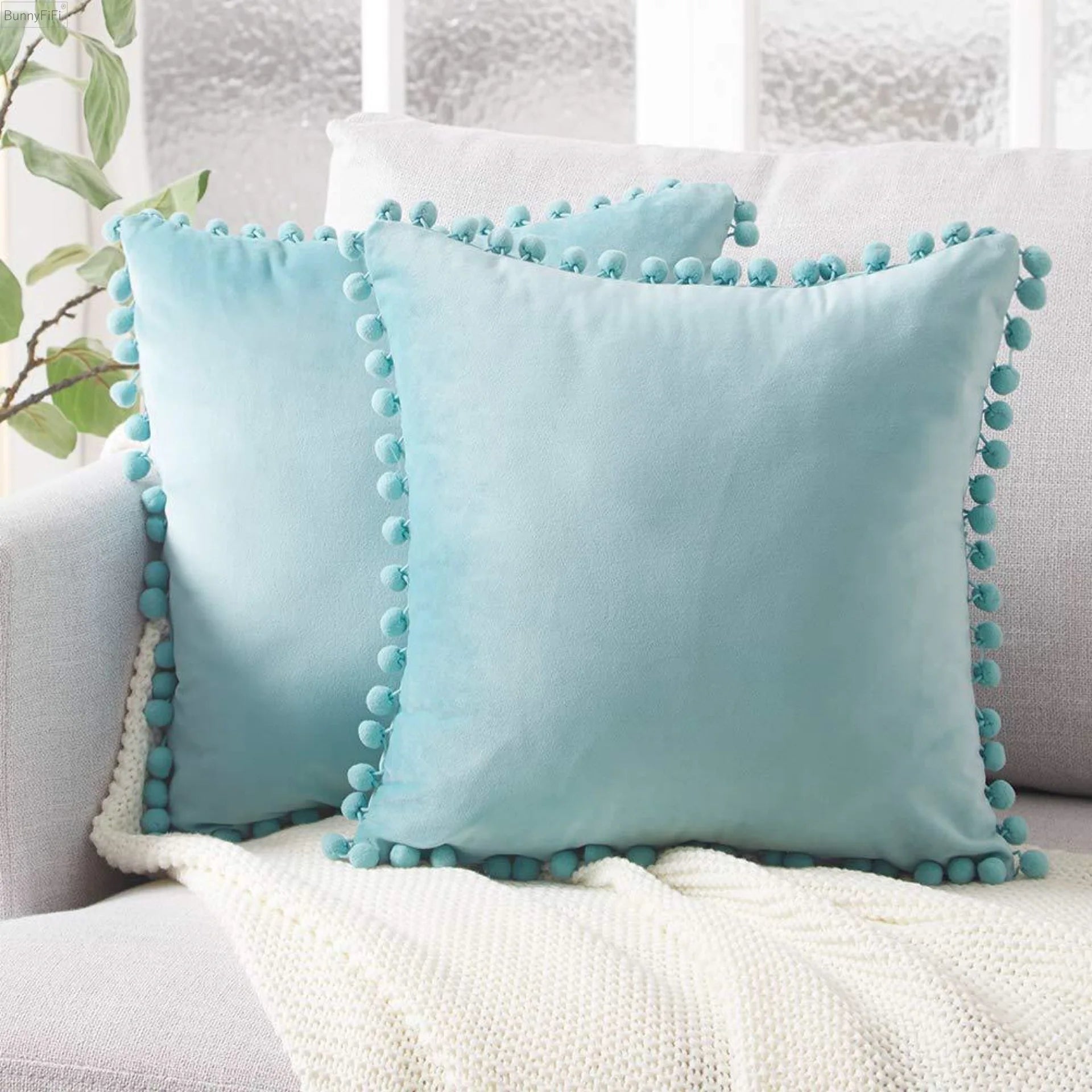 Samt-Kissenbezug – Nordic Design, 45×45 cm