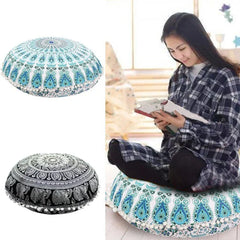 Runde Mandala Kissenhülle – Boho Polyester Deko 43x43cm
