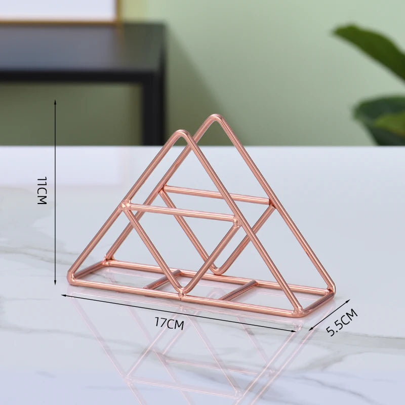 Serviettenhalter – Moderne Metalloptik – Essentiell für Arbeitstische