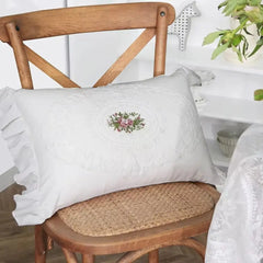 Französische Spitzenkissenhülle – Weiche Baumwolle – Schlafzimmer