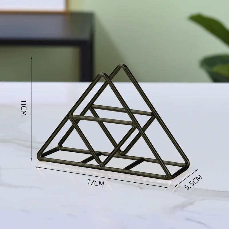 Serviettenhalter – Moderne Metalloptik – Essentiell für Arbeitstische