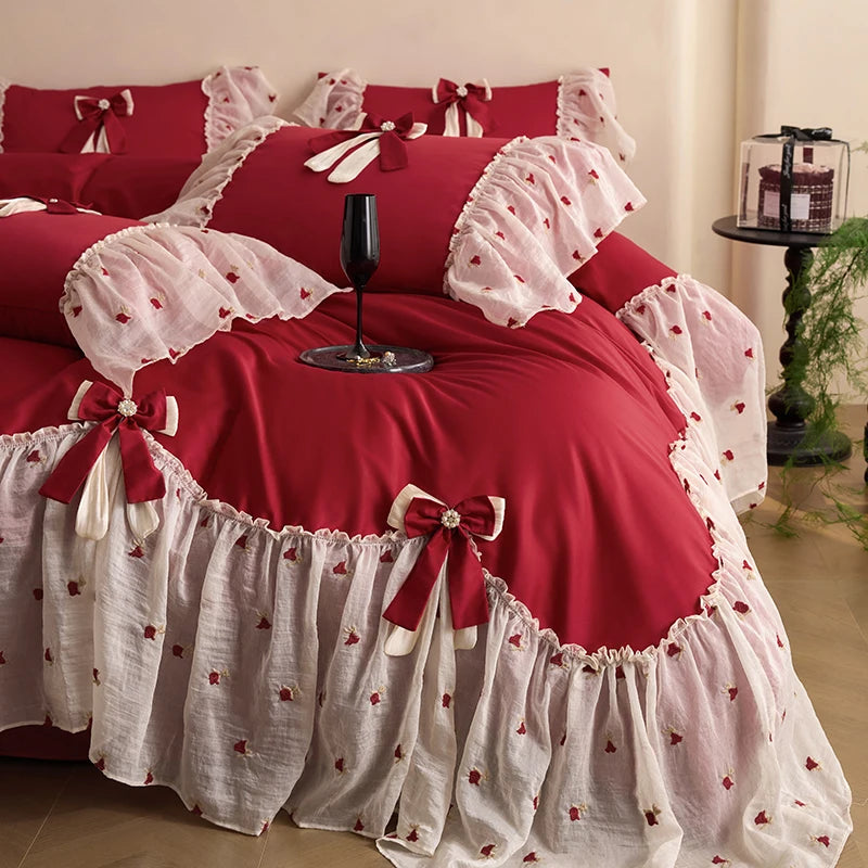 Luxus Baumwollbettwäsche - Prinzessinnenstil - King Grösse