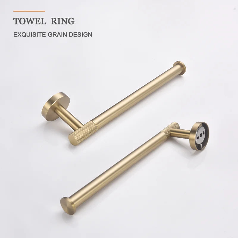 Badezimmer Hardware Set – Gebürstetes Gold – Wandmontage