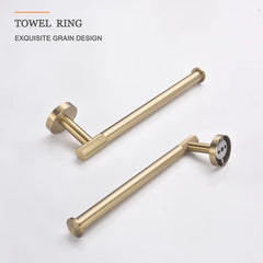 Badezimmer Hardware Set – Gebürstetes Gold – Wandmontage