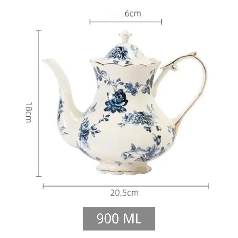 Keramik Teetassen-Set – Vintage Florales Porzellan