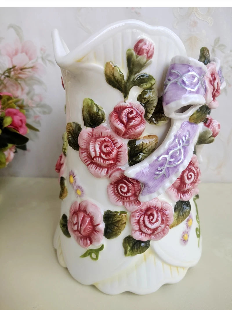 Handbemalte Keramiktasse – Europäischer Stil – 270ml