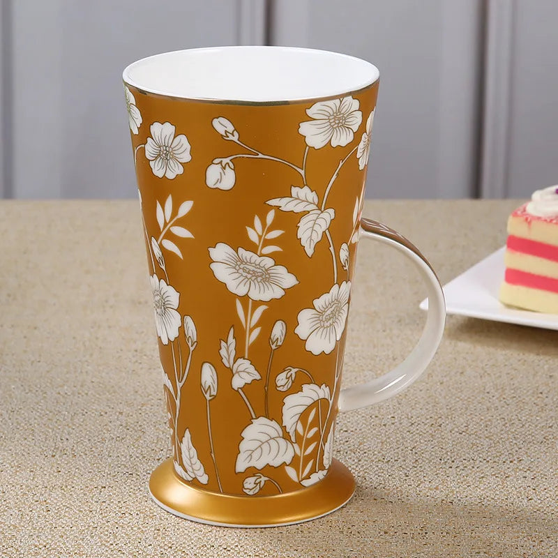 Keramik Luxus Tasse – Europäischer Stil & Grosse Kapazität