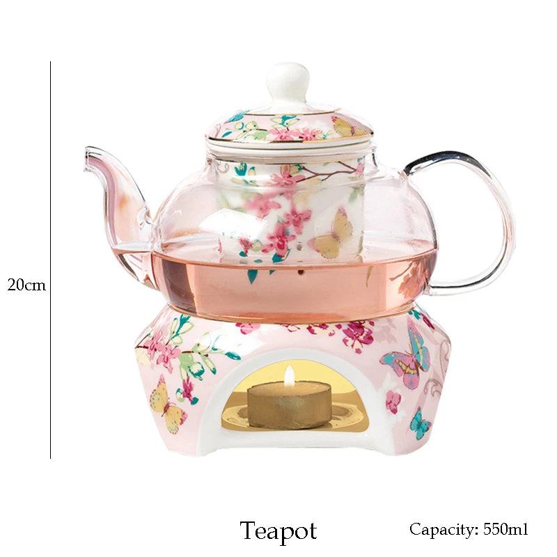 Keramik Geschirrset – Florales Design – Porzellan