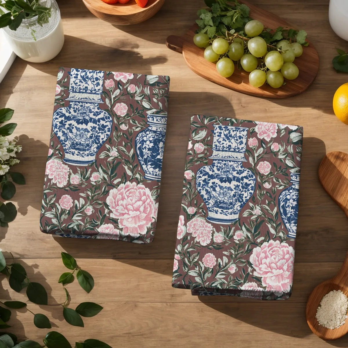 Küchentücher – Chinesische Aquarelle – 2er Set