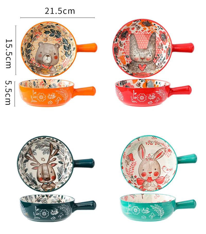 Cartoon-Keramikschale – Töpferhandwerk – Mikrowellensicher