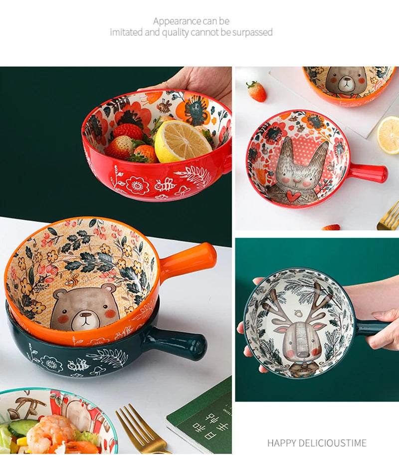 Cartoon-Keramikschale – Töpferhandwerk – Mikrowellensicher