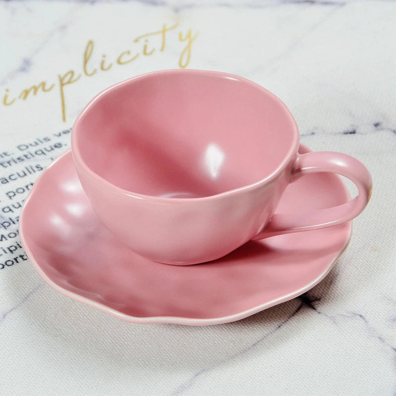 Europäisches Gold-Keramik-Kaffeeset – Elegantes Design 200ml