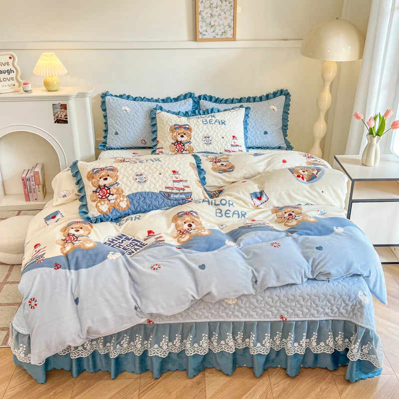 Bettbezug - Milchsamt Cartoon - King/Queen Grösse