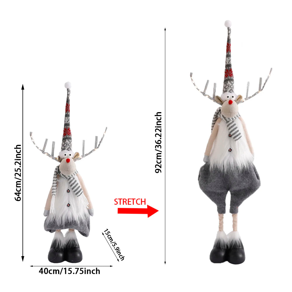 Weihnachtselch Dekoration – Plüschpuppe – Handgefertigt & Verstellbar