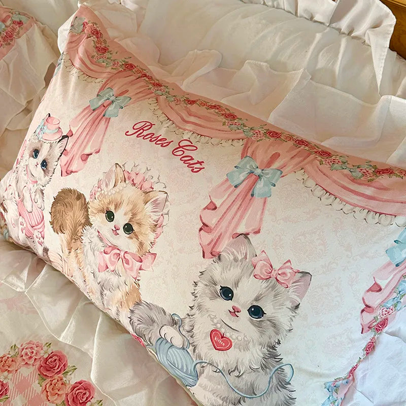 Baumwoll-Bettwäsche – Prinzessin-Stil – Twin, Queen, Double