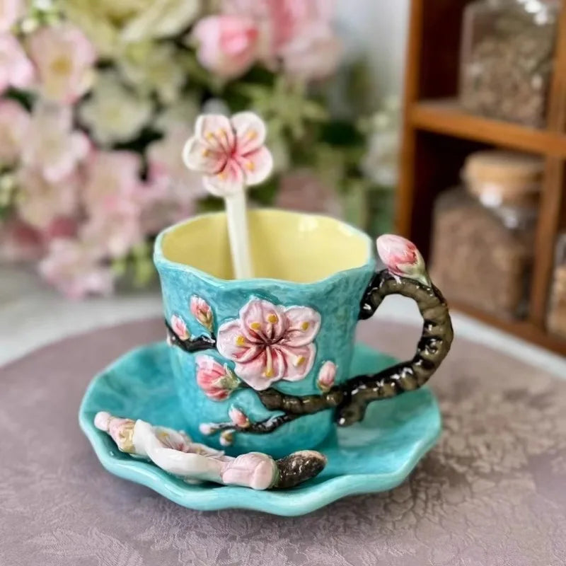 Porzellantasse – Unterglasur Sonnenblume – Umweltfreundlich