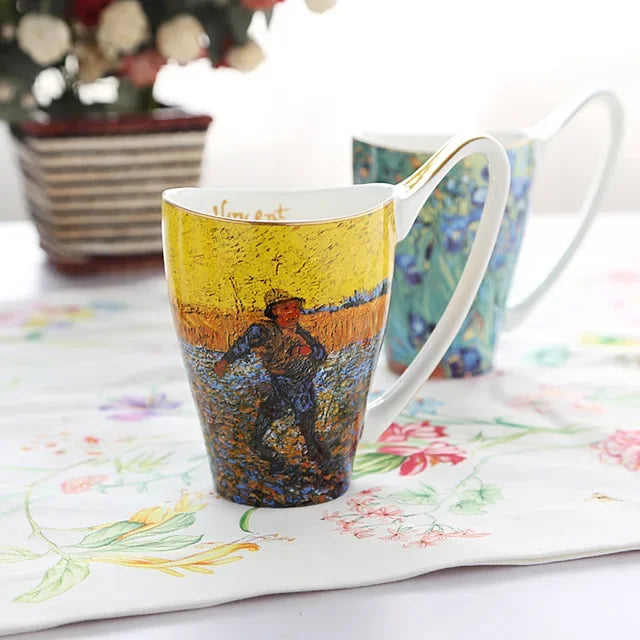 Van Gogh Keramikbecher – Bone-China Kunstdesign