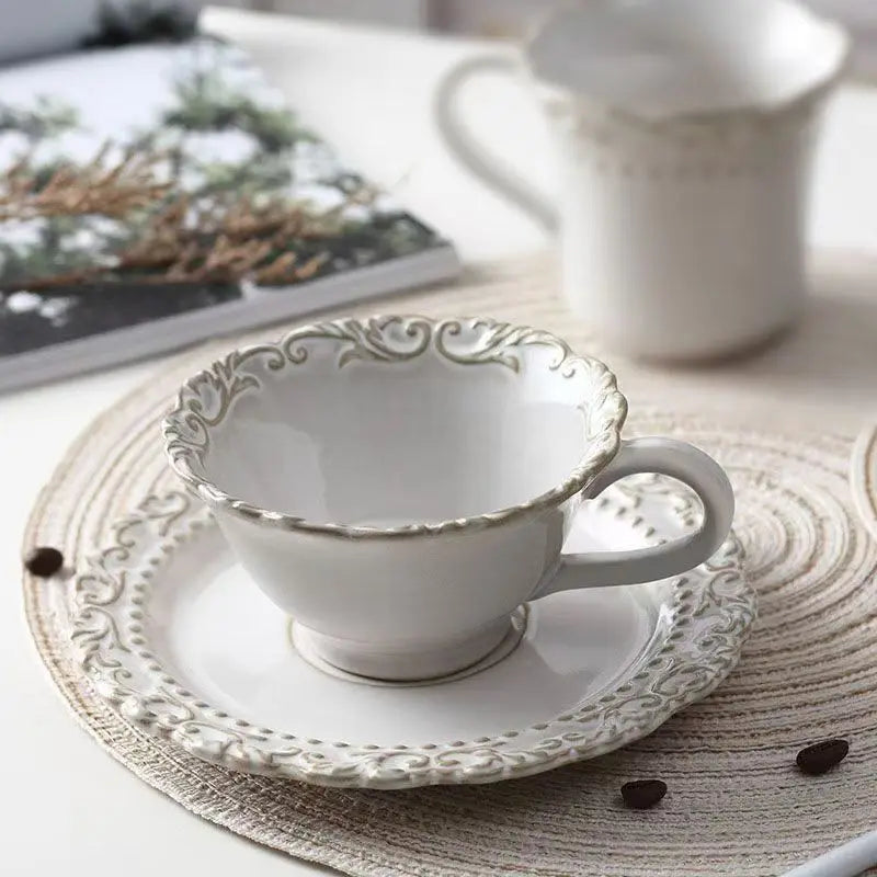 Keramik Westliche Küche Teller – Französisches Retro Relief – Versch. Grössen