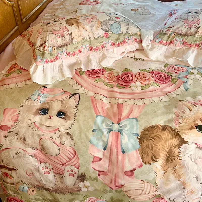 100% Baumwolle Bettdeckenbezug – Cartoon Prinzessin Stil – Twin, Queen, Double