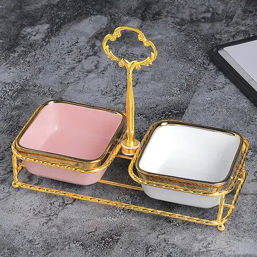 Keramik Snackplatte – Quadratisch, Stilvolle Tischdeko