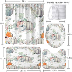 Badezimmer-Set mit Kürbis – Boho Herbstliche Deko