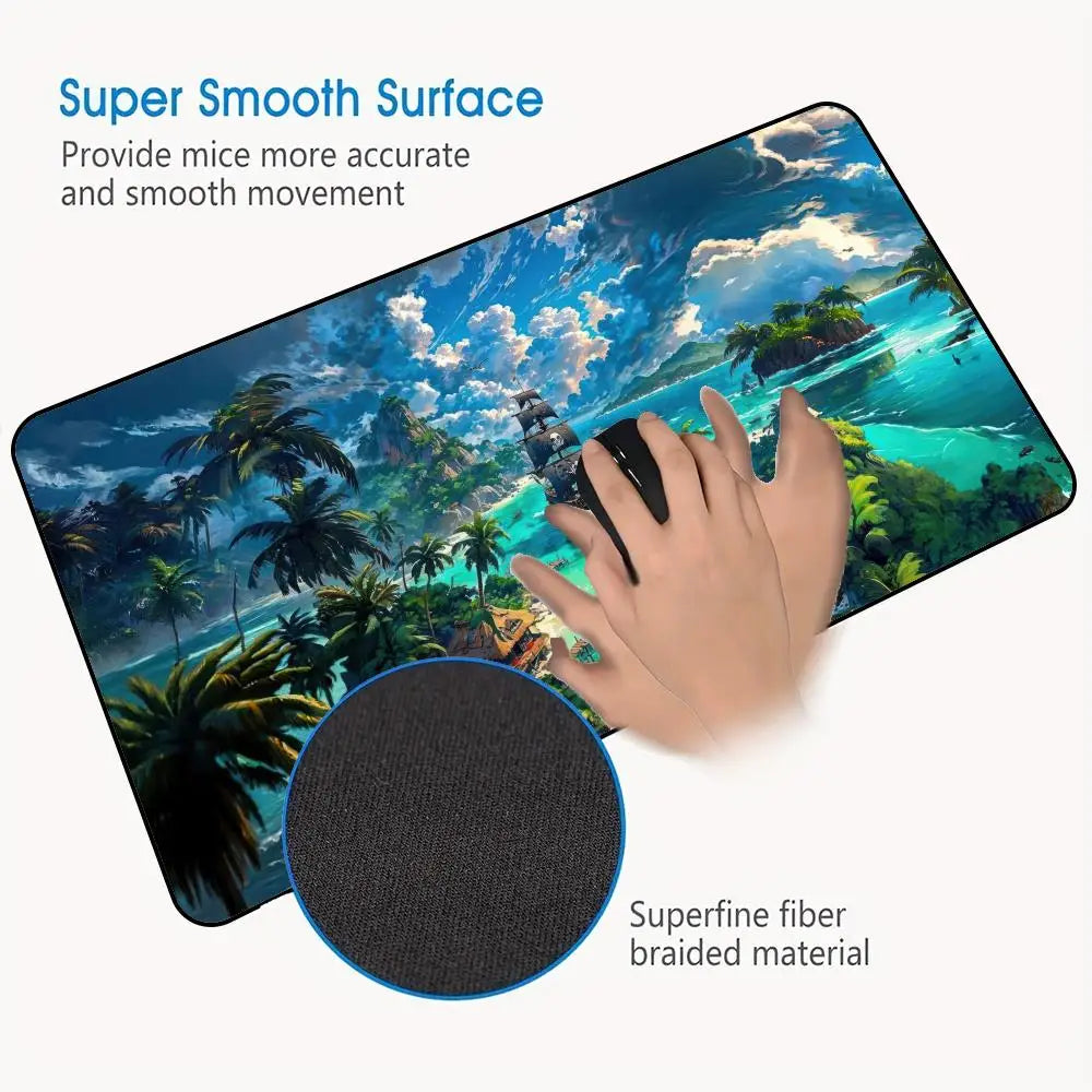 Grosses Anime-Schreibtischmatte – Rutschfestes Gummi – Anpassbare Grösse