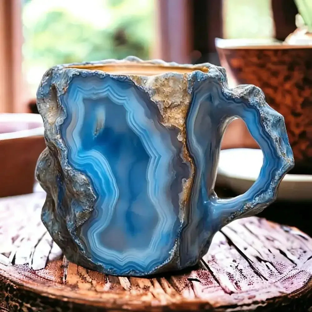 Mineral Crystal Kaffeetasse – Modernes Harzdesign 400ml