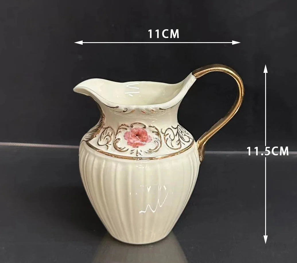 Bone China Kaffee-Set – Europäisch Handbemalt 1.0L