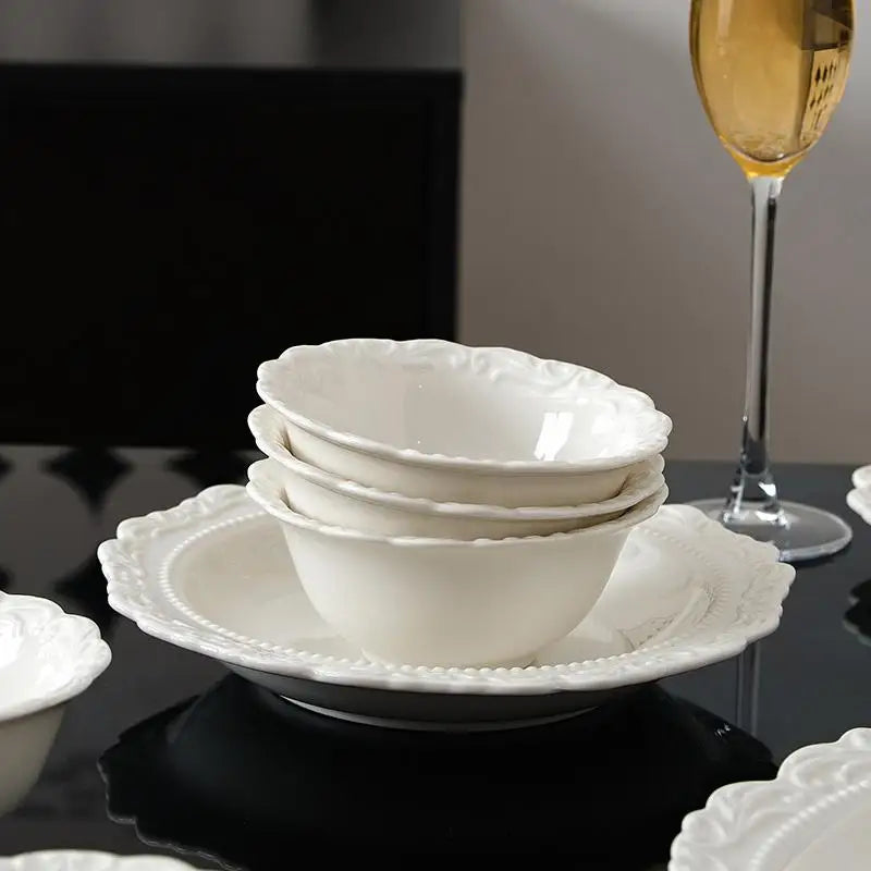 Keramik Essteller – Vintage Französisch – 8.4 Inches