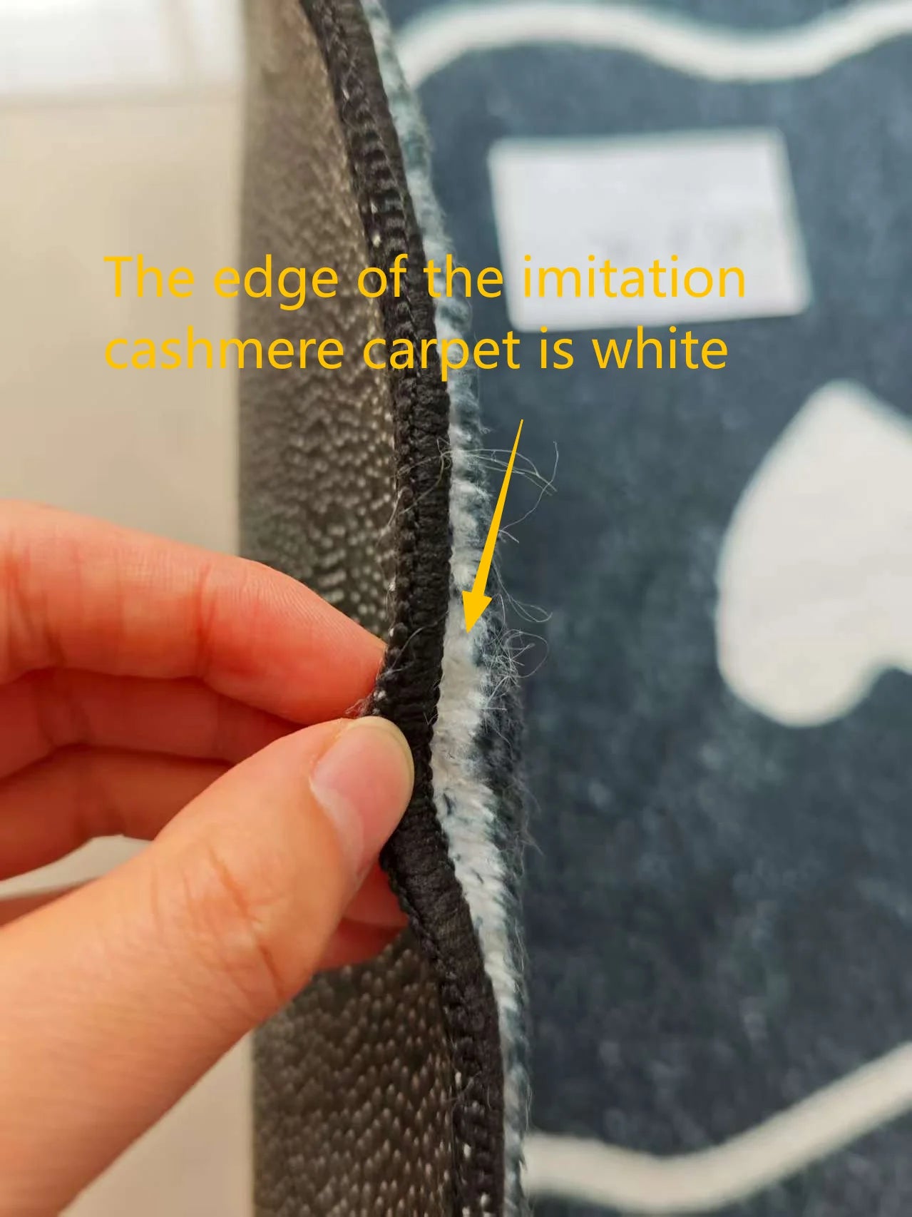 Vintage Blumen Teppich – Polyester Wellenmuster – 70x160cm