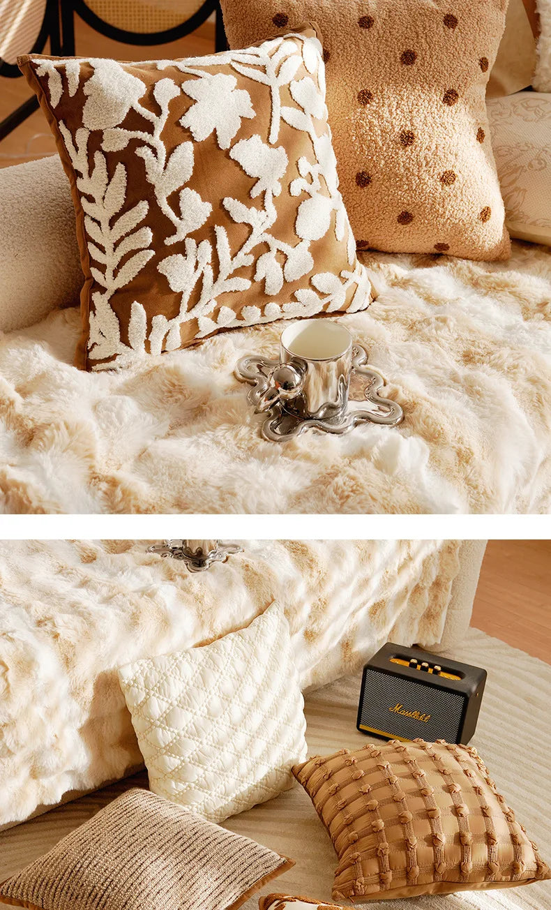 Nordisches Kissenbezug – Florales Polyester/Baumwolle – 30x50/45x45cm