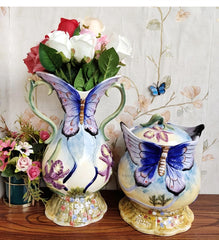 Keramik Teebehälter – Handbemalt Orchidee – Umweltfreundlich