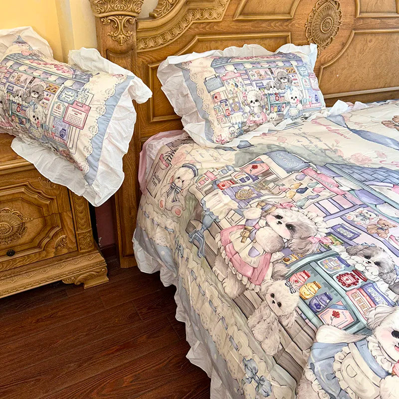 Baumwoll-Bettwäsche – Prinzessin-Stil – Twin, Queen, Double