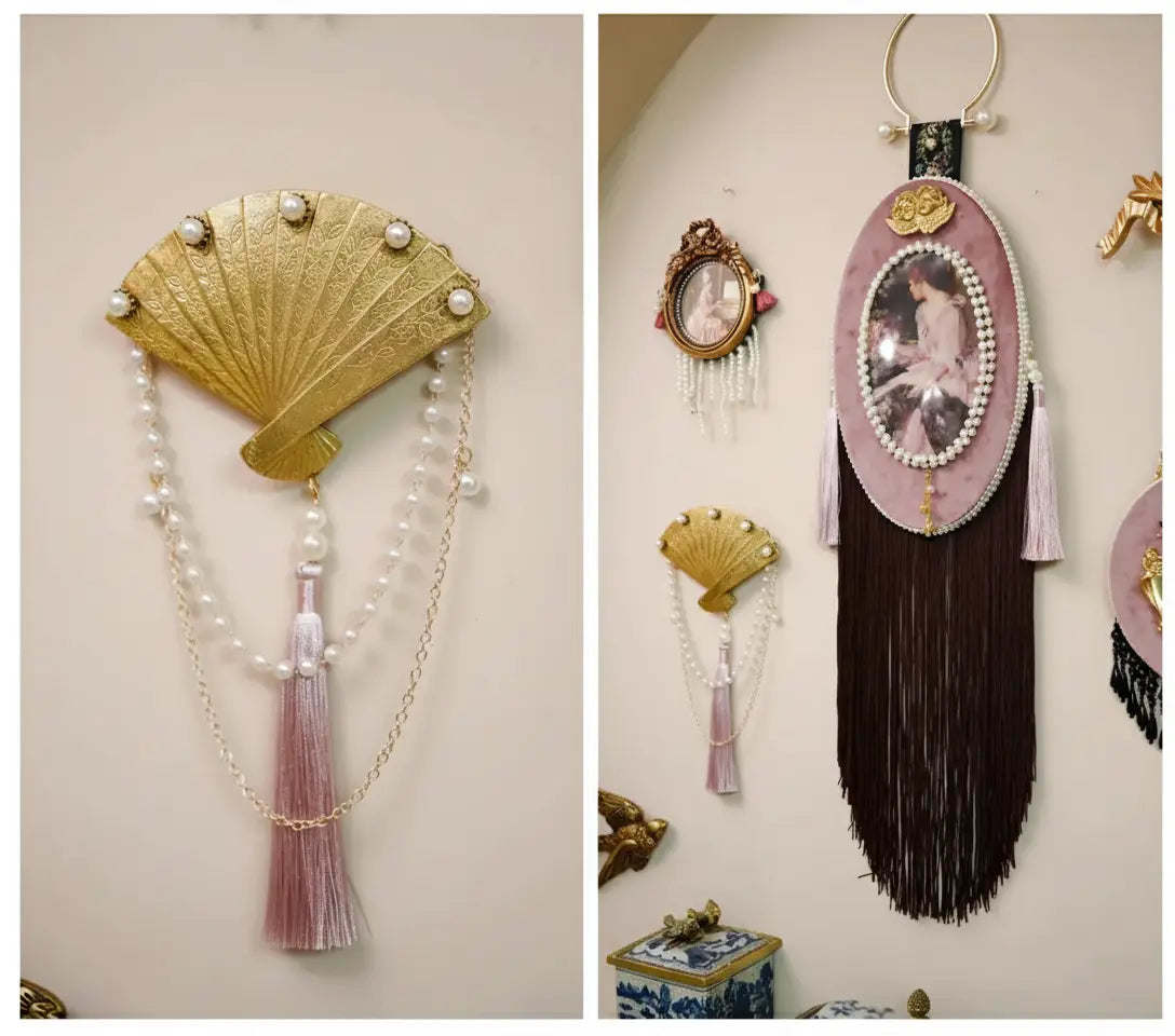 Vintage Samt Wandkunst – Unregelmässiges Rahmen-Design