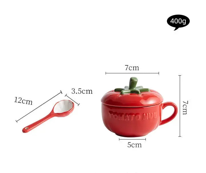 Moderne Fruchtform Keramikbecher – 300ml, Porzellan